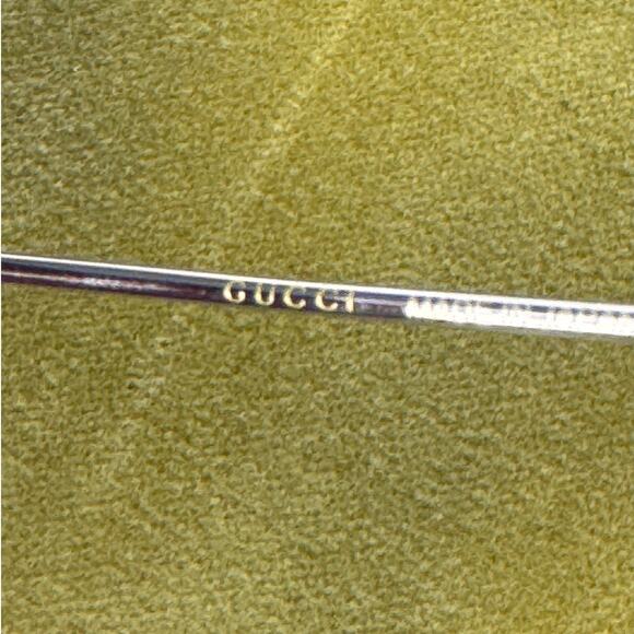 GUCCI Square Frame Gold/Grey Sunglasses with Charms, Bags - Picture 9 of 16